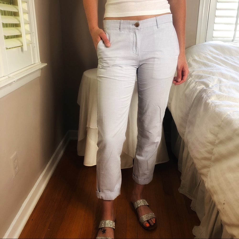 Gap Spring Blue White Striped Comfy Stretch Pants